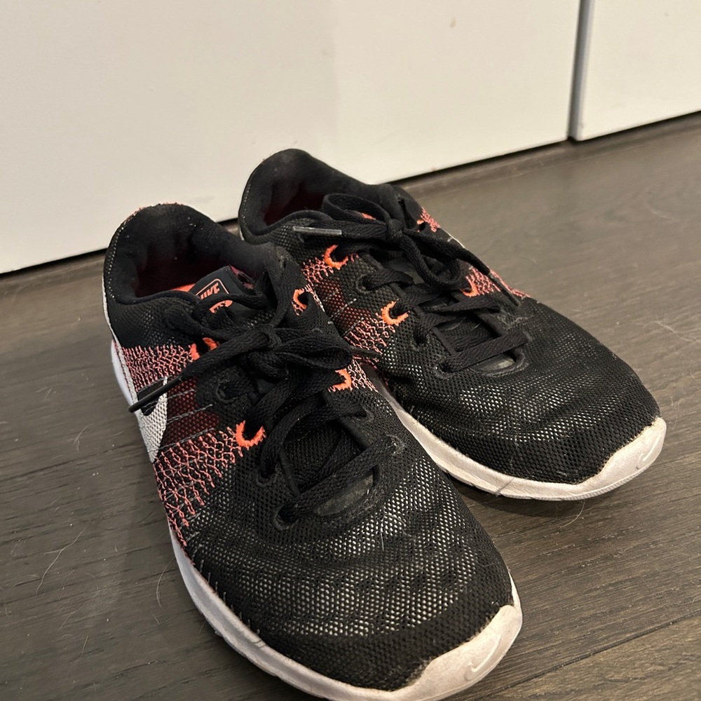 Nike Flex Fury Black Coral Pink White Athletic Shoes